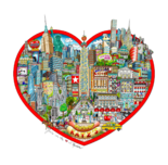 Charles Fazzino Charles Fazzino You're in the Heart of Manhattan (DX) (Framed)